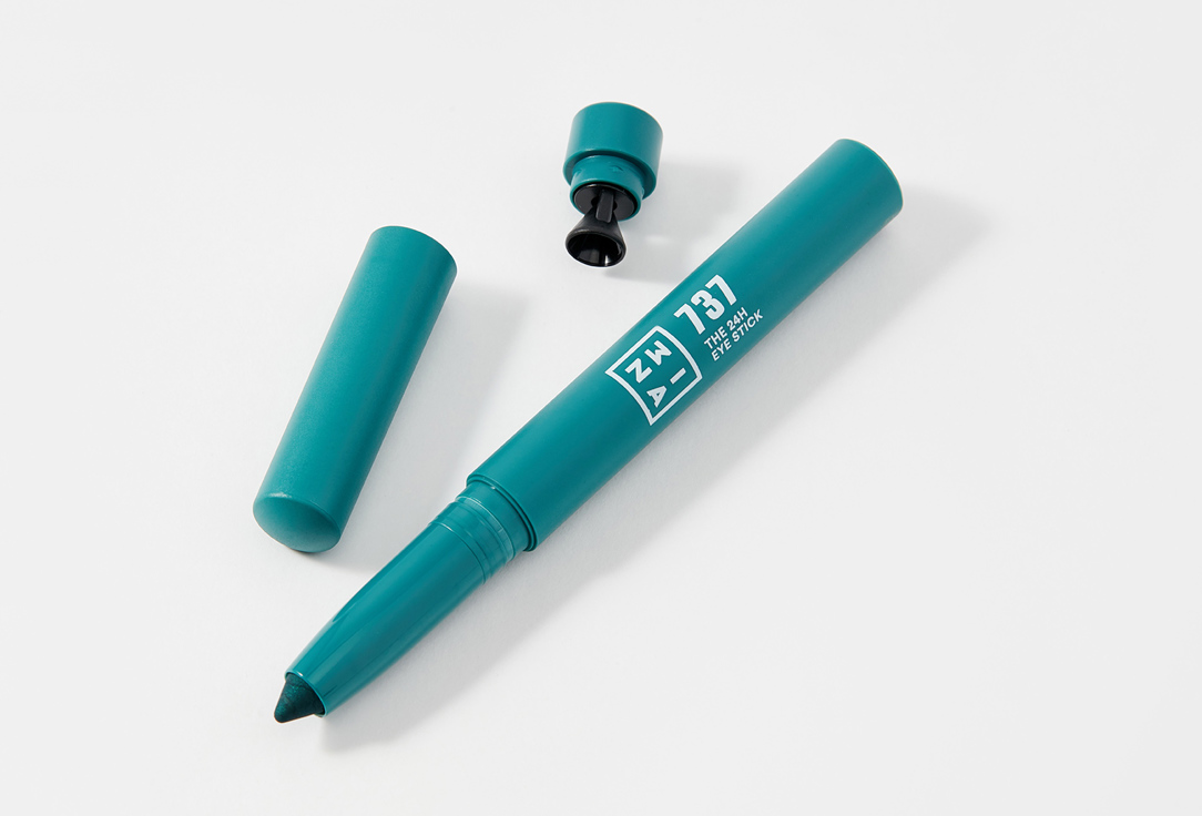 3INA Long-lasting eyeshadow stick The 24H Eye Stick 737, Deep teal, Metallic 1.4 g 3INA Long-lasting eyeshadow stick The 24H Eye Stick