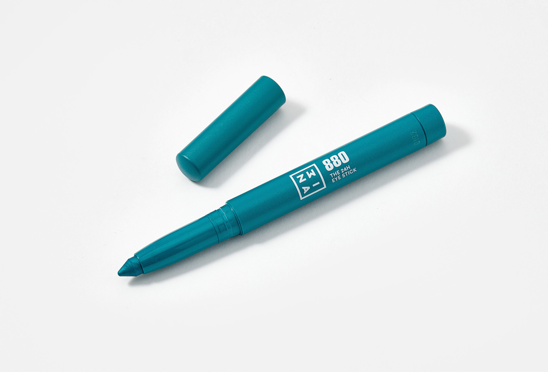 3INA Long-lasting eyeshadow stick The 24H Eye Stick 880, Dark turquoise, Metallic 1.4 g 3INA Long-lasting eyeshadow stick The 24H Eye Stick