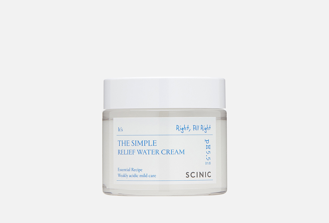 SCINIC Восстанавливающий крем для чувствительной кожи The Simple Relief Water Cream 80 мл SCINIC Восстанавливающий крем для чувствительной кожи The Simple Relief Water Cream