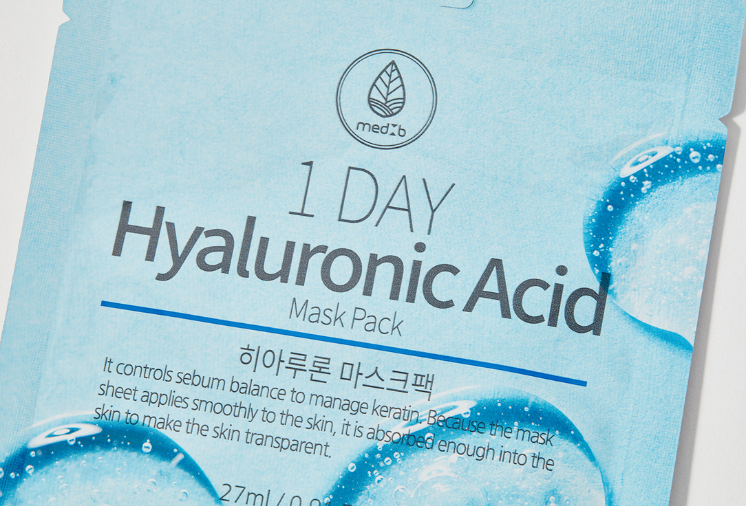 MEDB Тканевая маска для лица 1 DAY Hyaluronic Acid Mask Pack 1 шт MEDB Тканевая маска для лица 1 DAY Hyaluronic Acid Mask Pack