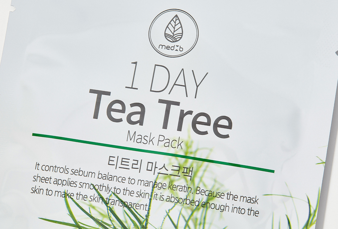 MEDB Face sheet mask 1 Day Tea Tree 1 pcs MEDB Face sheet mask 1 Day Tea Tree