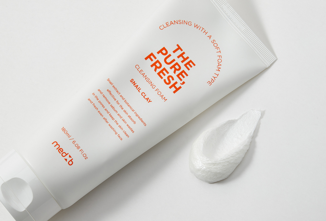MEDB Face foam The pure Fresh cleansing Snail Clay 180 ml MEDB Face foam The pure Fresh cleansing Snail Clay