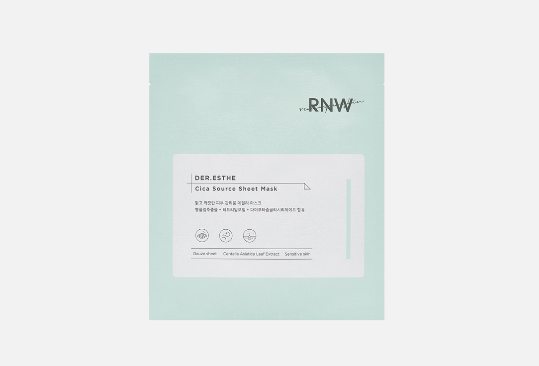 RNW Face sheet mask Cica source 1 pcs RNW Face sheet mask Cica source