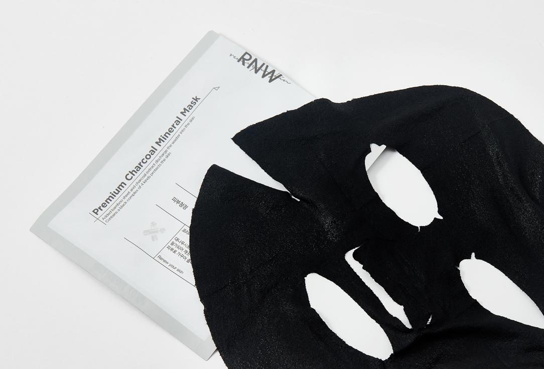 RNW Face sheet mask Premium charcoal mineral 1 pcs RNW Face sheet mask Premium charcoal mineral