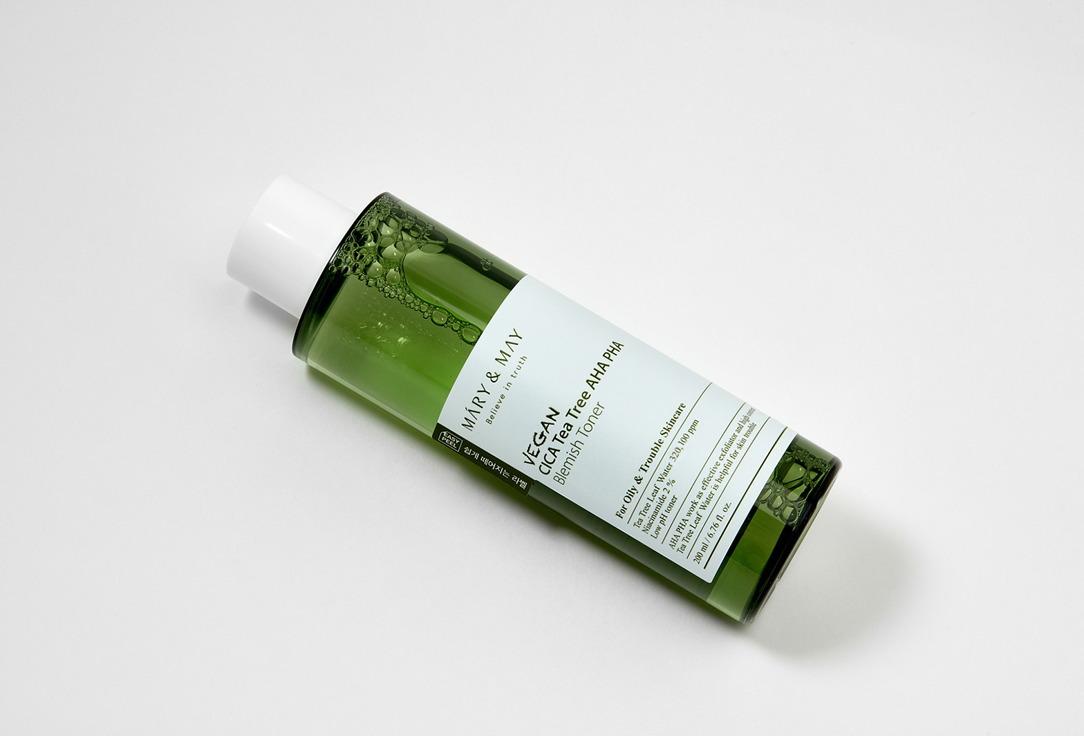 Mary&May Soothing face toner Vegan cica tea tree aha pha blemish 200 ml Mary&May Soothing face toner Vegan cica tea tree aha pha blemish