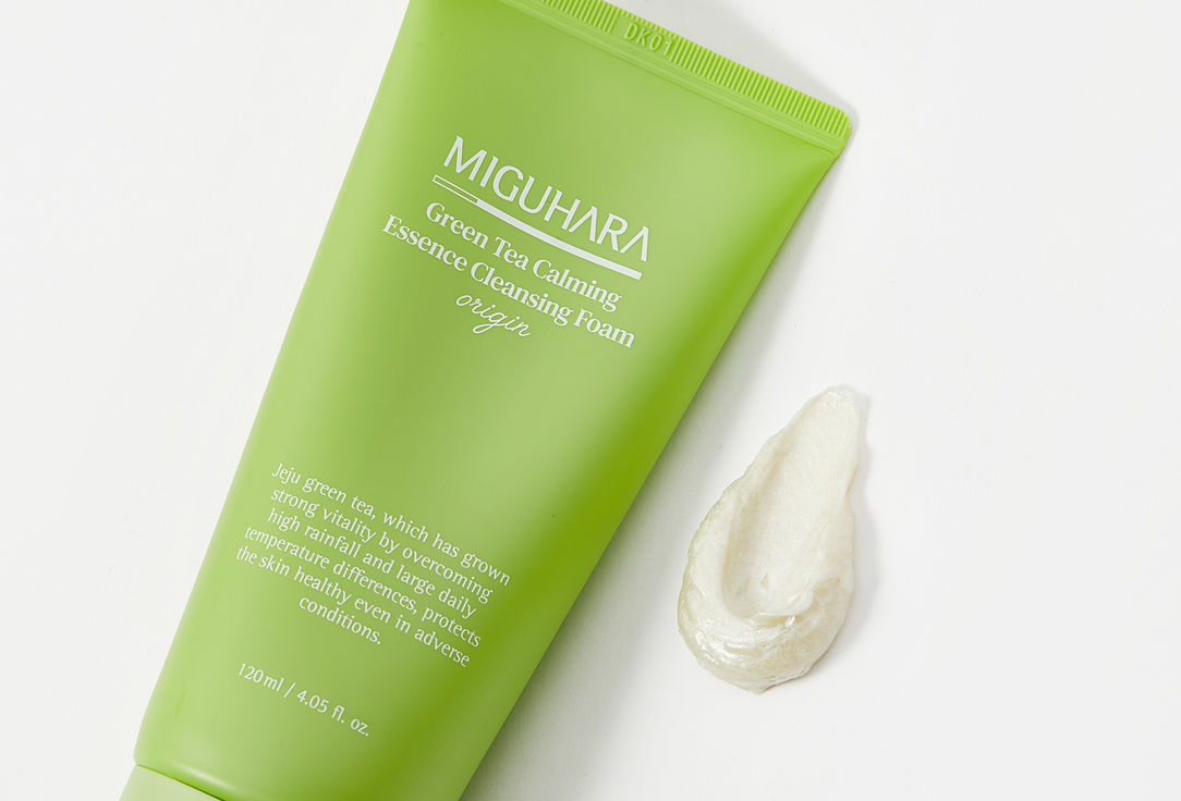 MIGUHARA Успокаивающая пенка для умывания Green Tea Calming Essence Cleansing Foam origin