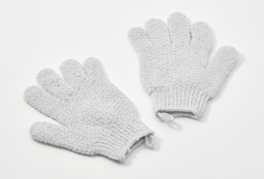 FOR ME by gold apple Мочалка-перчатка Body glove Серый 2 шт FOR ME by gold apple Мочалка-перчатка Body glove
