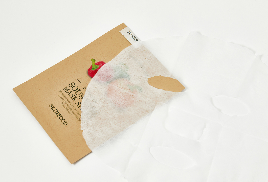 SKINFOOD Brightening revitalizing facial sheet mask Paprika Sous Vide Mask Sheet