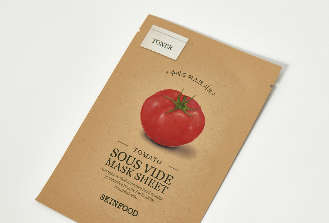 SKINFOOD Brightening hydrating toner-type sheet mask for face Tomato Sous Vide Mask Sheet 1 pcs SKINFOOD Brightening hydrating toner-type sheet mask for face Tomato Sous Vide Mask Sheet