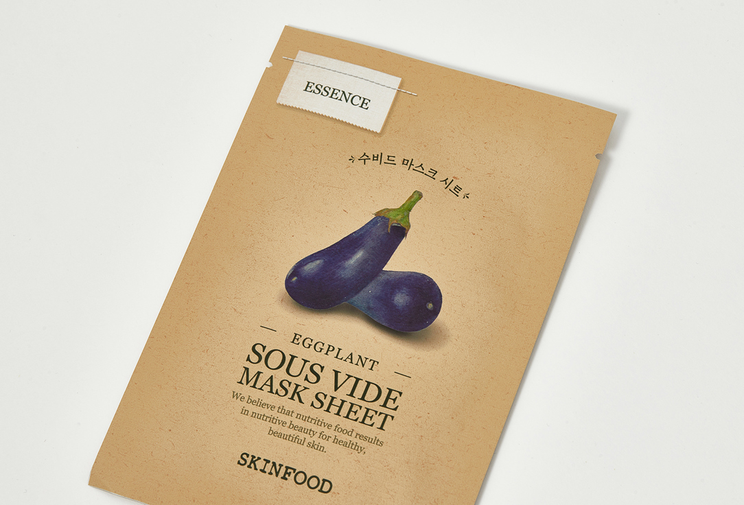 SKINFOOD Hydrating calming sheet mask for face Eggplant Sous Vide Mask Sheet 1 pcs SKINFOOD Hydrating calming sheet mask for face Eggplant Sous Vide Mask Sheet