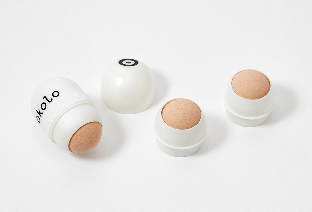 OKOLO Набор из вулканического роллера и рефилов для матовой и свежей кожи Matte Volcano Roller