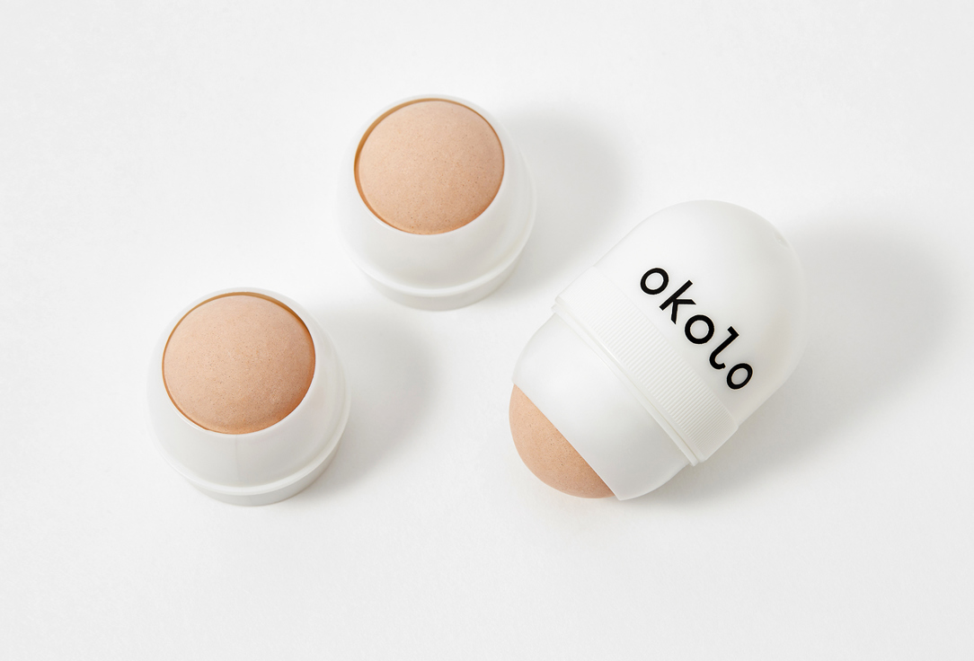 OKOLO Набор из вулканического роллера и рефилов для матовой и свежей кожи Matte Volcano Roller