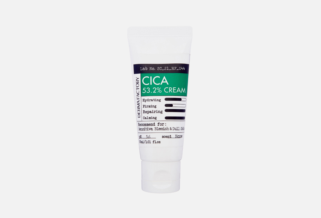 DERMA FACTORY moisturizing & soothing face cream Cica 53.2% Cream