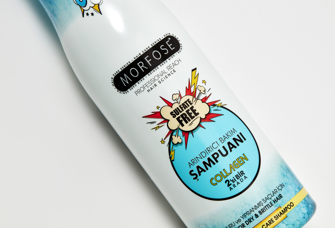 Morfose Hair Shampoo Pop Up Collagen Moisturizing And Regenerating Shampoo For Dry And Brittle Hair