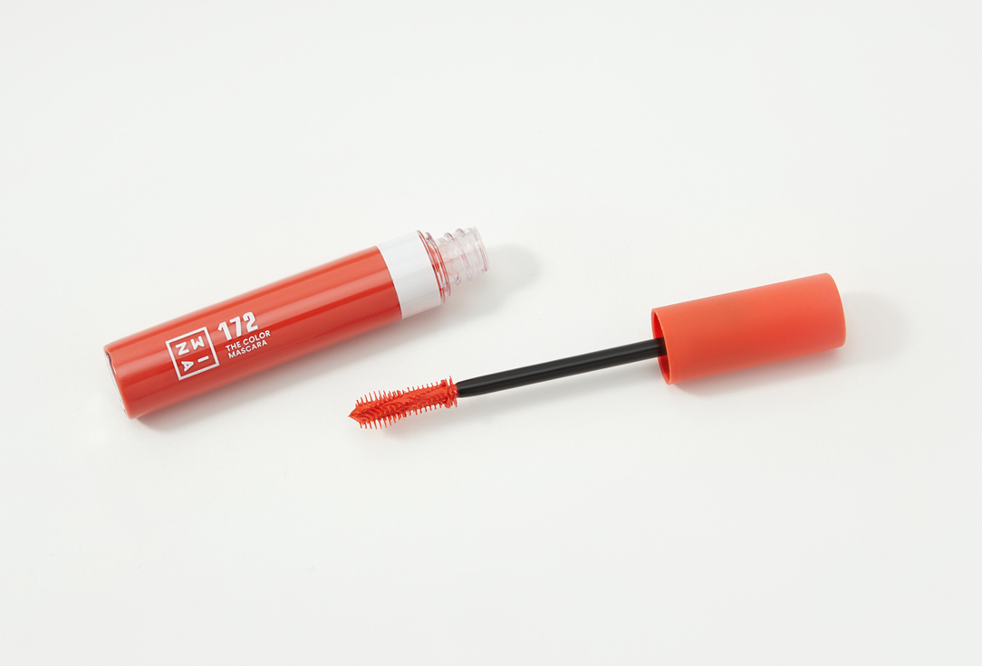 3INA Colored mascara The Color Mascara 172, Electric orange 14 ml 3INA Colored mascara The Color Mascara