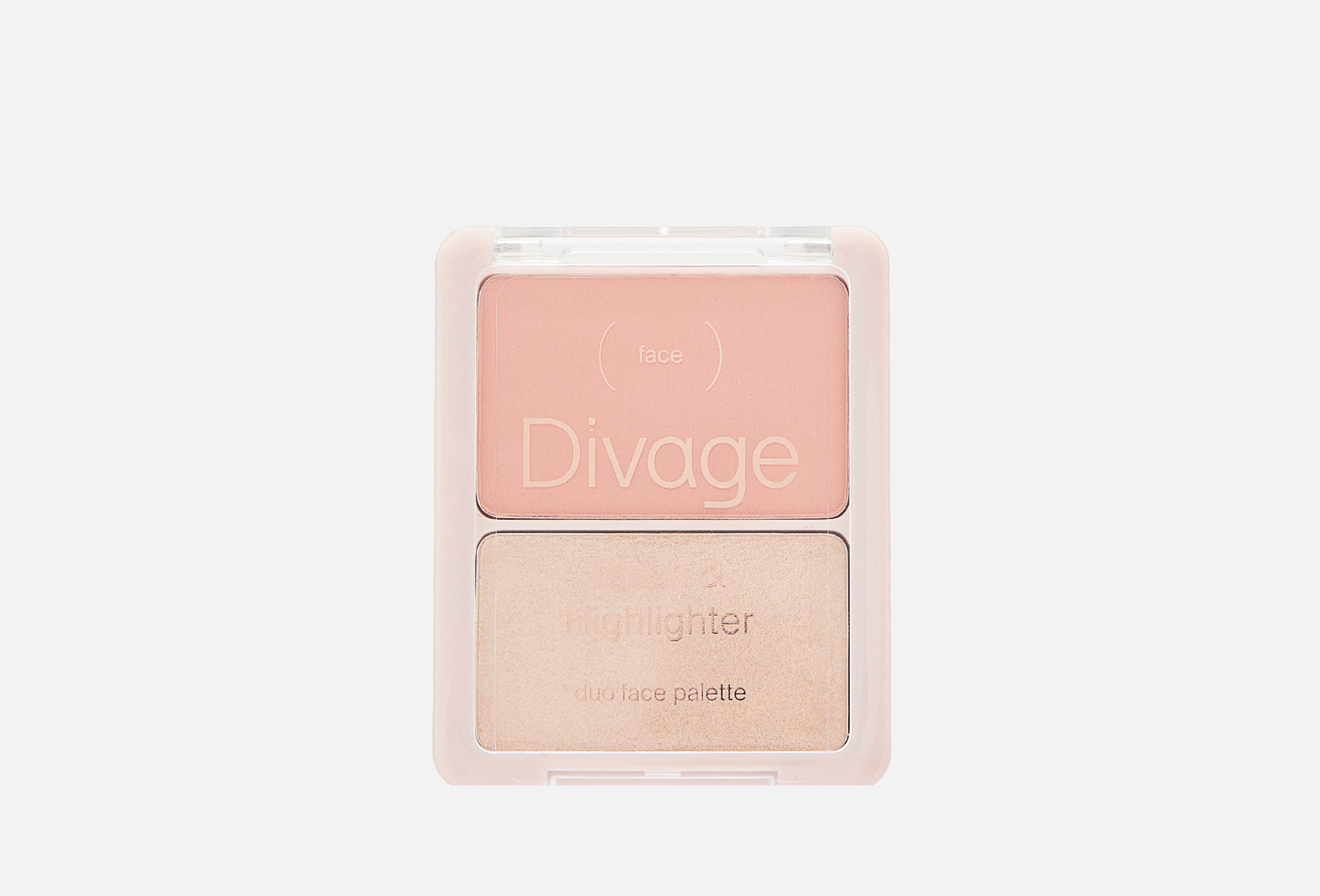 Blush & highlighter duo  8 01, Coral, golden