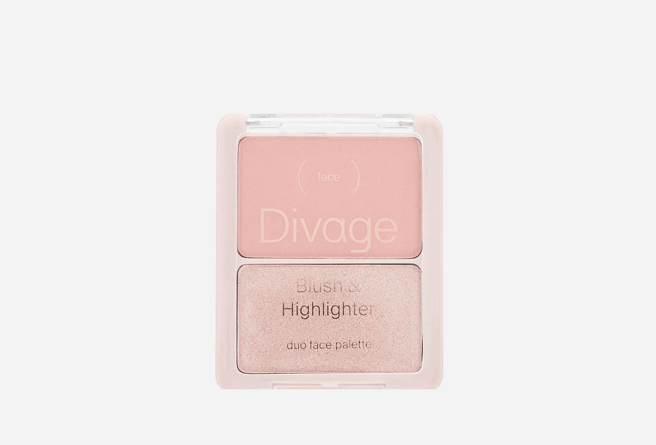 Blush & highlighter duo 8 02, Pink, rosy golden