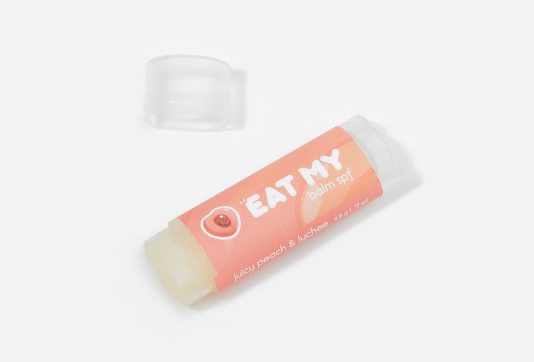 EAT MY Увлажняющий Бальзам для губ SPF 30 Iced peach & lychee 4.8 г EAT MY Увлажняющий Бальзам для губ SPF 30 Iced peach & lychee