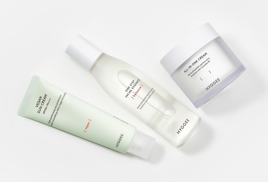 HYGGEE Face essence, Face cream, Sun cream set One step routine 3 pcs HYGGEE Face essence, Face cream, Sun cream set One step routine