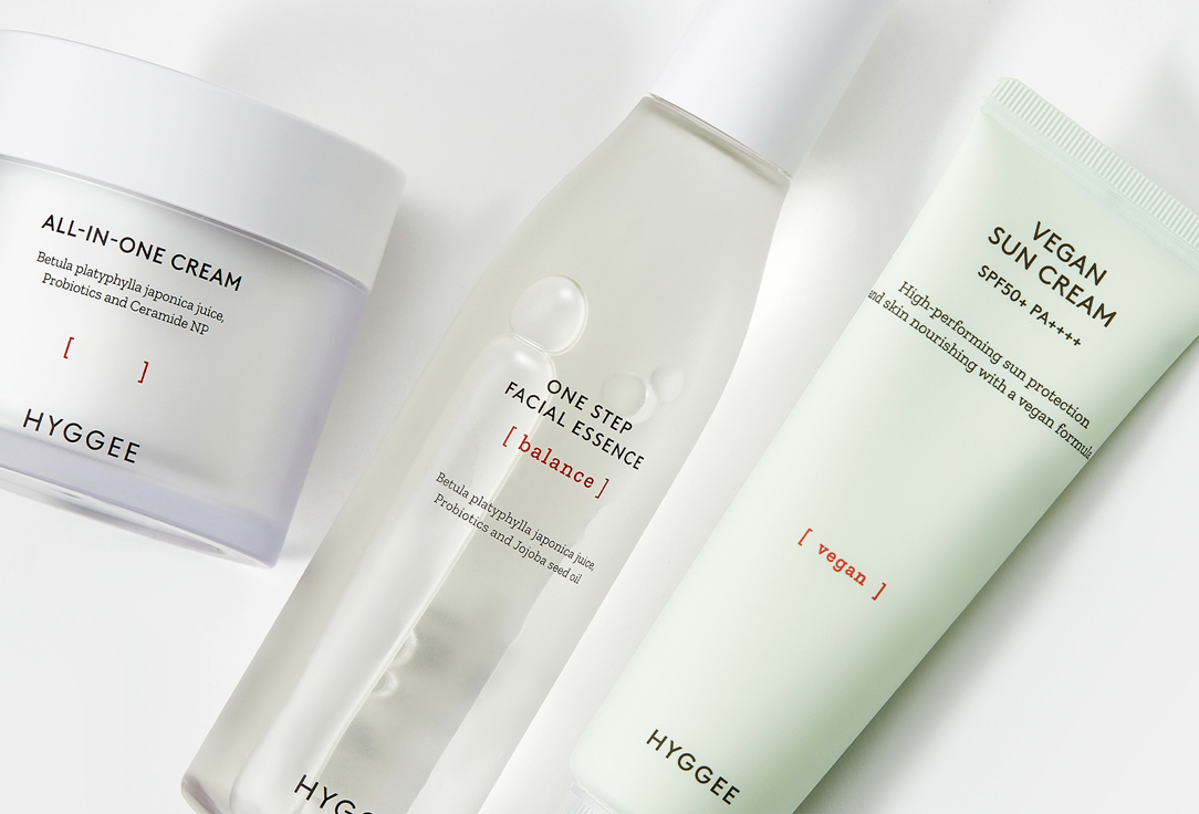 HYGGEE Face essence, Face cream, Sun cream set One step routine 3 pcs HYGGEE Face essence, Face cream, Sun cream set One step routine