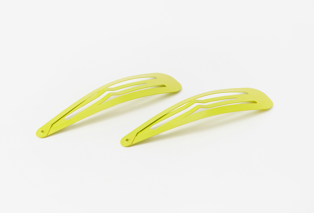 FOR ME by gold apple Набор больших заколок для волос Snap hair clips Лаймовый 2 шт FOR ME by gold apple Набор больших заколок для волос Snap hair clips