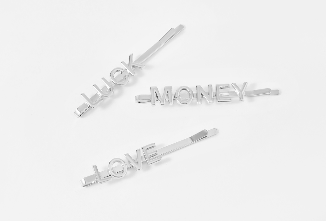 FOR ME by gold apple Набор заколок для волос Luck, Money, Love