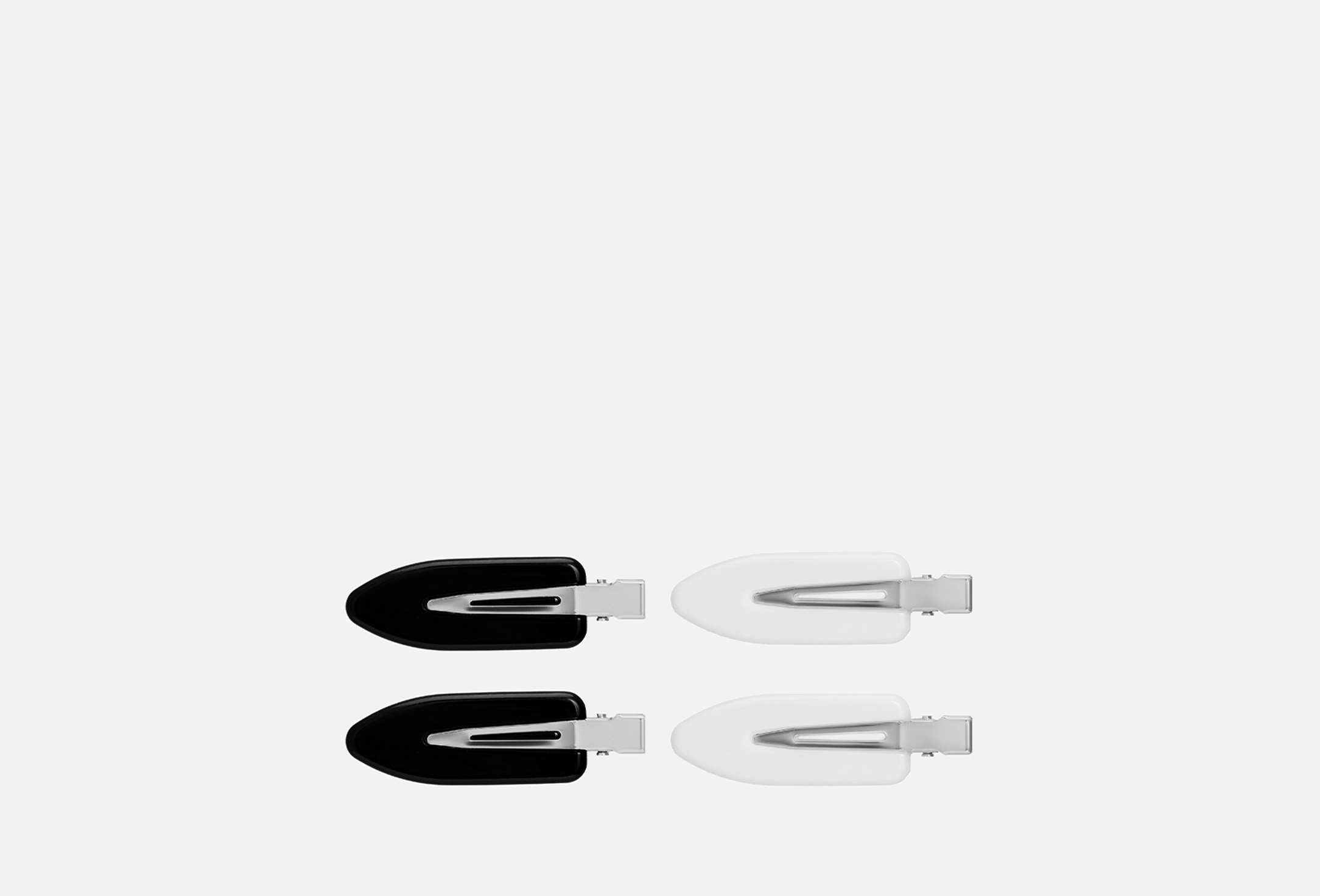 Crease-free hair clips 4 Черно-белый