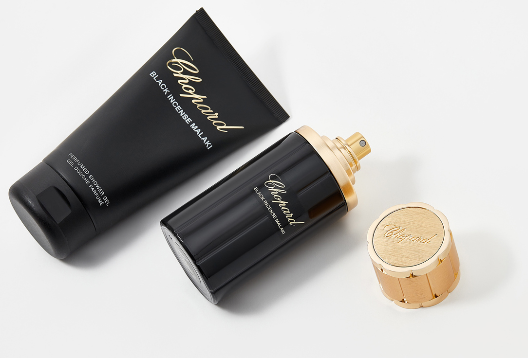 شوبارد مجموعة ماء عطر وجل الاستحمام بلاك إنسنس ملكي