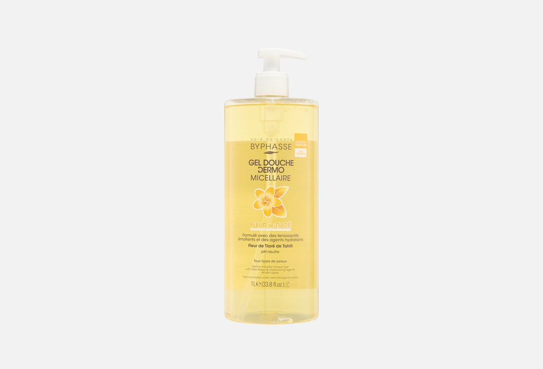 BYPHASSE Dermo Micellar Shower Gel Tiare Flower 1 l BYPHASSE Dermo Micellar Shower Gel Tiare Flower