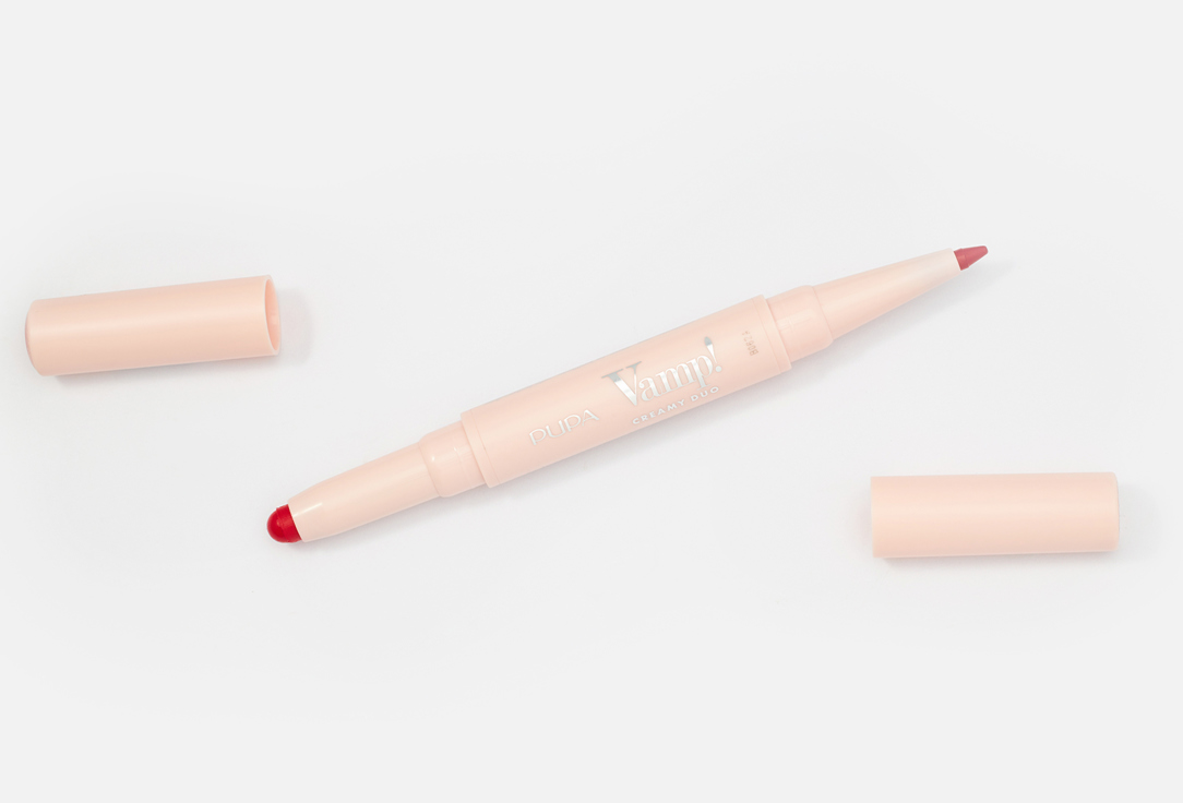Pupa Contouring Lip Pencil & Shiny Lipstick 2-in-1 Vamp! Creamy Duo