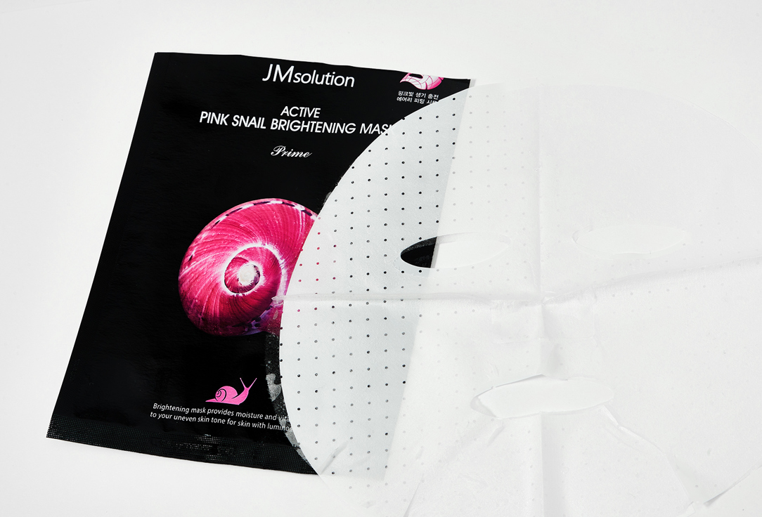 JMsolution Brightening face sheet mask Active pink snail brightening mask prime 1 pcs JMsolution Brightening face sheet mask Active pink snail brightening mask prime