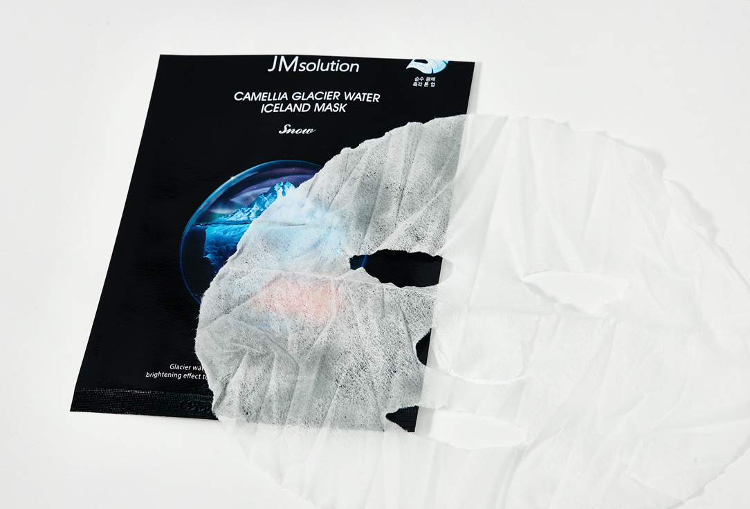JMsolution Face sheet mask to unify skin tone Camellia glacier water iceland 1 pcs JMsolution Face sheet mask to unify skin tone Camellia glacier water iceland