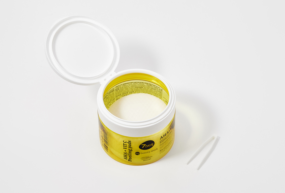 7DAYS Exfoliating & Illuminating Face Pads Aha+Vitamin C 50 pcs 7DAYS Exfoliating & Illuminating Face Pads Aha+Vitamin C