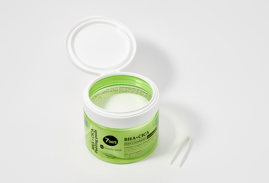 7DAYS Exfoliating & Mattifying Face Pads BHA+CICA 50 pcs 7DAYS Exfoliating & Mattifying Face Pads BHA+CICA