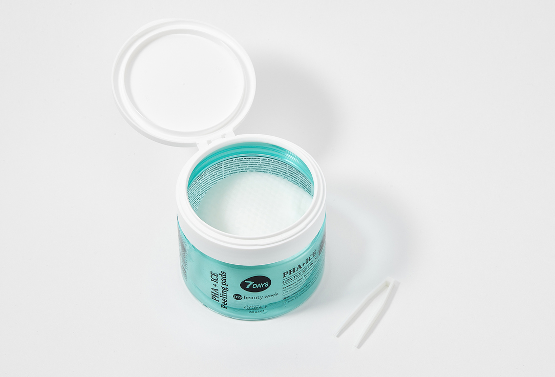 7DAYS Exfoliating & Pore minimizing Face Pads PHA+ICE 50 pcs 7DAYS Exfoliating & Pore minimizing Face Pads PHA+ICE