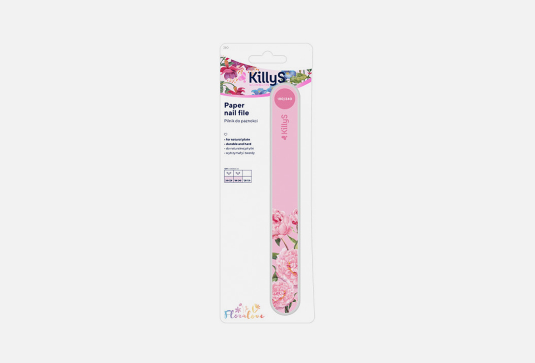 Killys Пилочка для ногтей 180/240 Floralove прямая