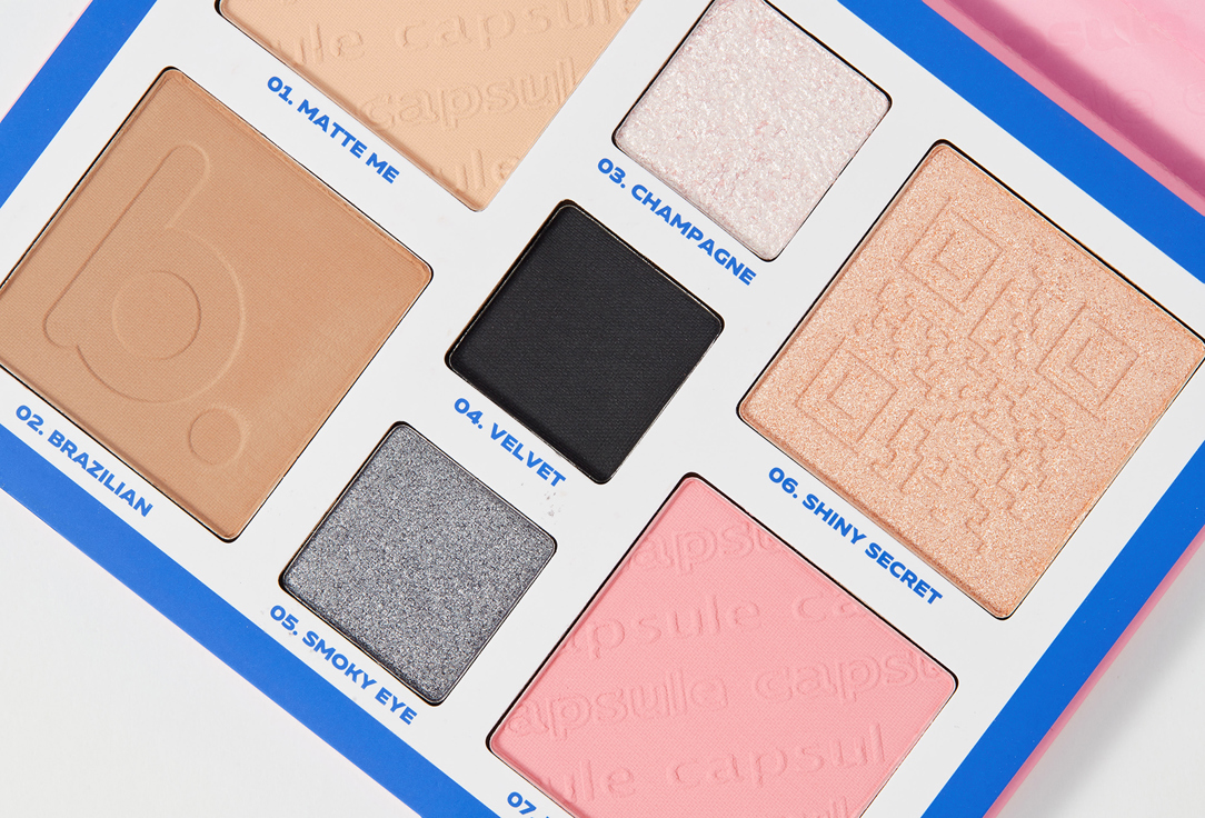 B.COLOUR PROFESSIONAL Contouring Face & Eyes Palette CAPSULE 02, Super power 19.9 g B.COLOUR PROFESSIONAL Contouring Face & Eyes Palette CAPSULE