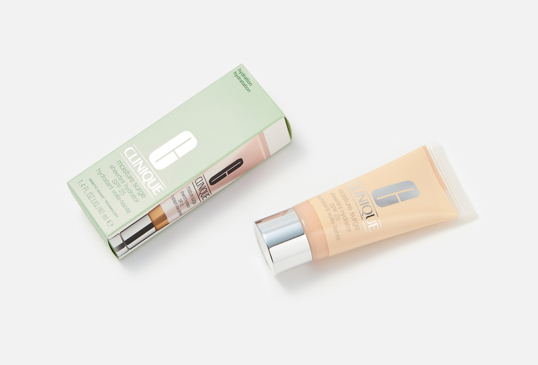 Clinique Стойкий увлажняющий тон для лица SPF25 Moisture Surge 01, Very light 40 мл Clinique Стойкий увлажняющий тон для лица SPF25 Moisture Surge