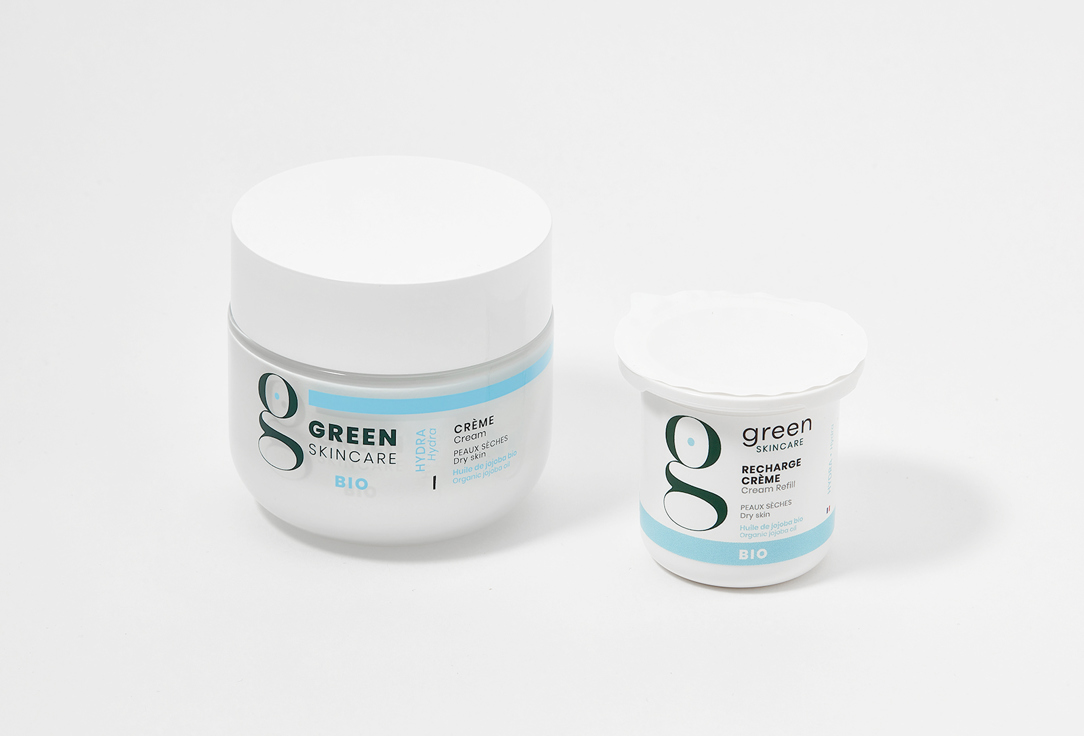 Green Skincare Nourishing Face Cream & Refill for Dry Skin Hydra 2 pcs Green Skincare Nourishing Face Cream & Refill for Dry Skin Hydra