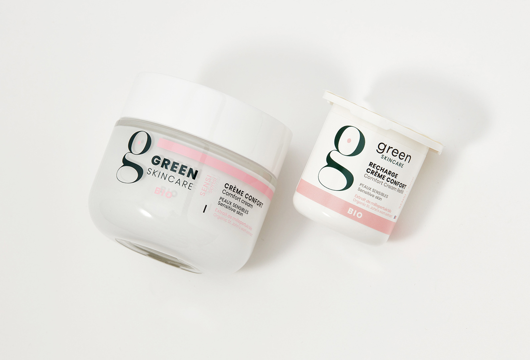 Green Skincare Nourishing Face Cream & Refill for Sensitive Skin Sensi 2 pcs Green Skincare Nourishing Face Cream & Refill for Sensitive Skin Sensi