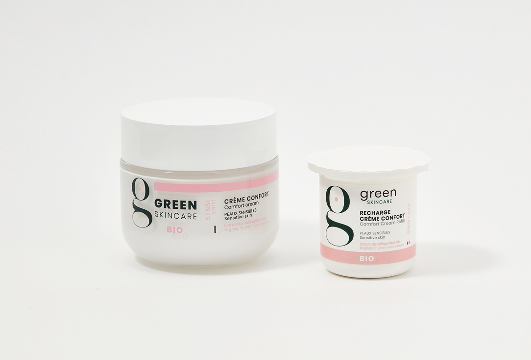 Green Skincare Nourishing Face Cream & Refill for Sensitive Skin Sensi 2 pcs Green Skincare Nourishing Face Cream & Refill for Sensitive Skin Sensi