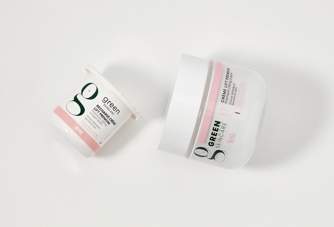 Green Skincare Lifting Face Cream & Refill Sensi