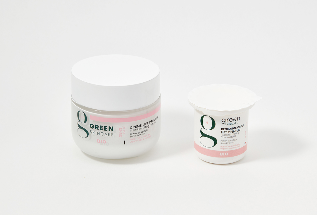 Green Skincare Lifting Face Cream & Refill Sensi