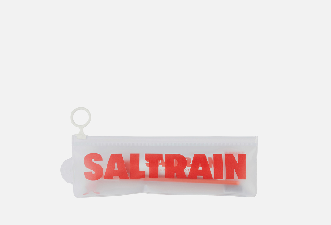 SALTRAIN Toothpaste & Toothbrush Travel Kit Red