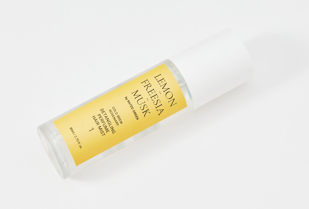 RATED GREEN Разглаживающий спрей для волос Detangling Perfume Hair Mist Lemon-Freesia-Musk 80 мл RATED GREEN Разглаживающий спрей для волос Detangling Perfume Hair Mist Lemon-Freesia-Musk