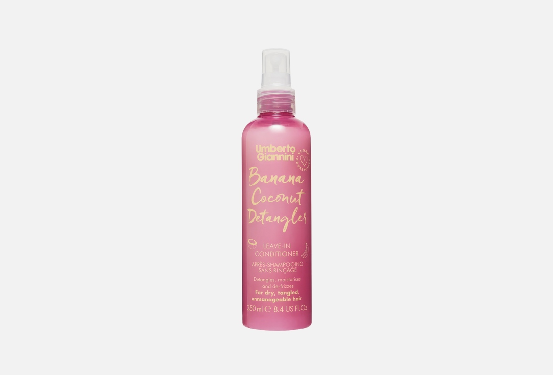 Umberto Giannini Nourishing Leave-In Conditioning Spray Banana Coconut Detangler 250 ml Umberto Giannini Nourishing Leave-In Conditioning Spray Banana Coconut Detangler