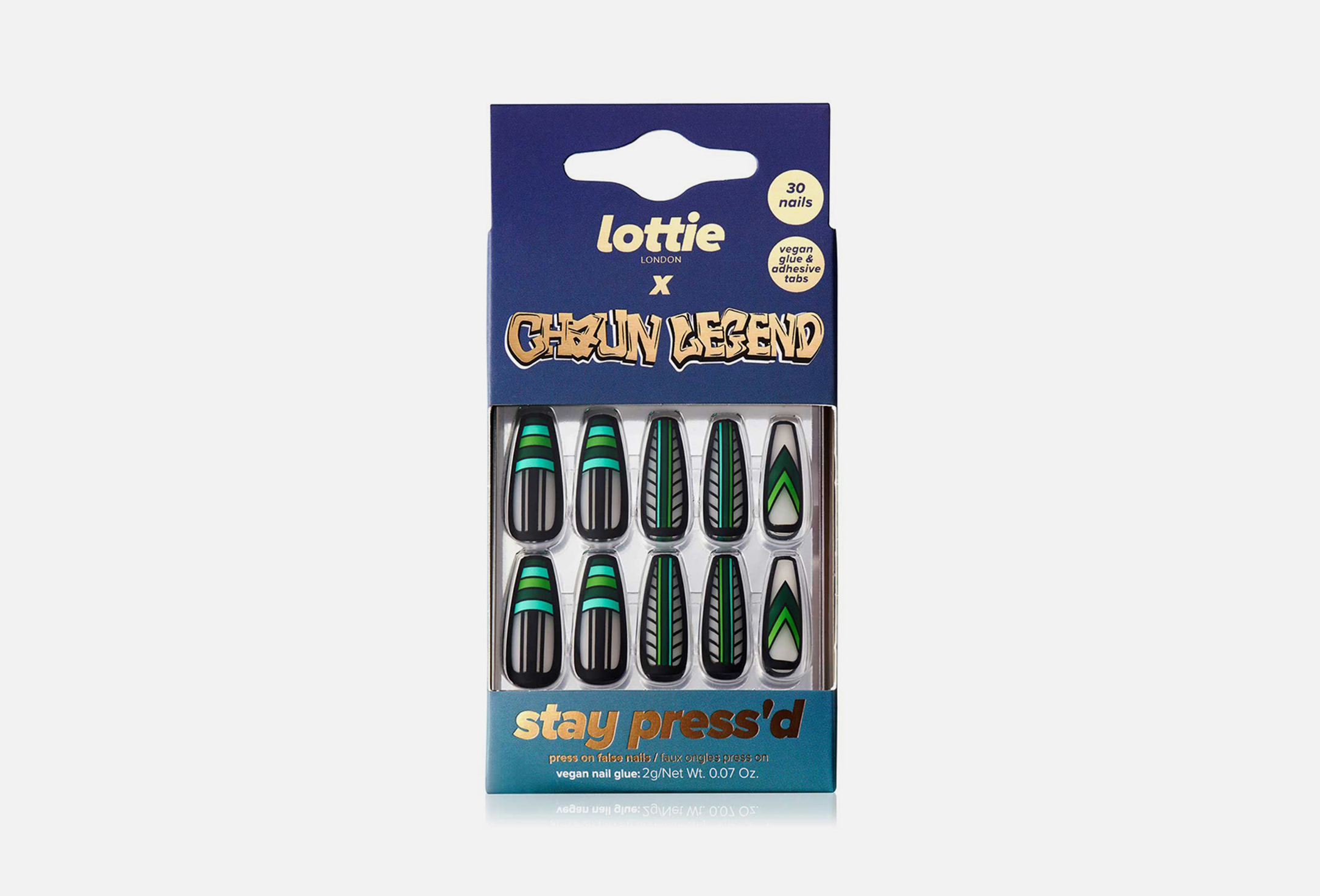 x Chaun Legend Stay Press'd  30 Green chevron