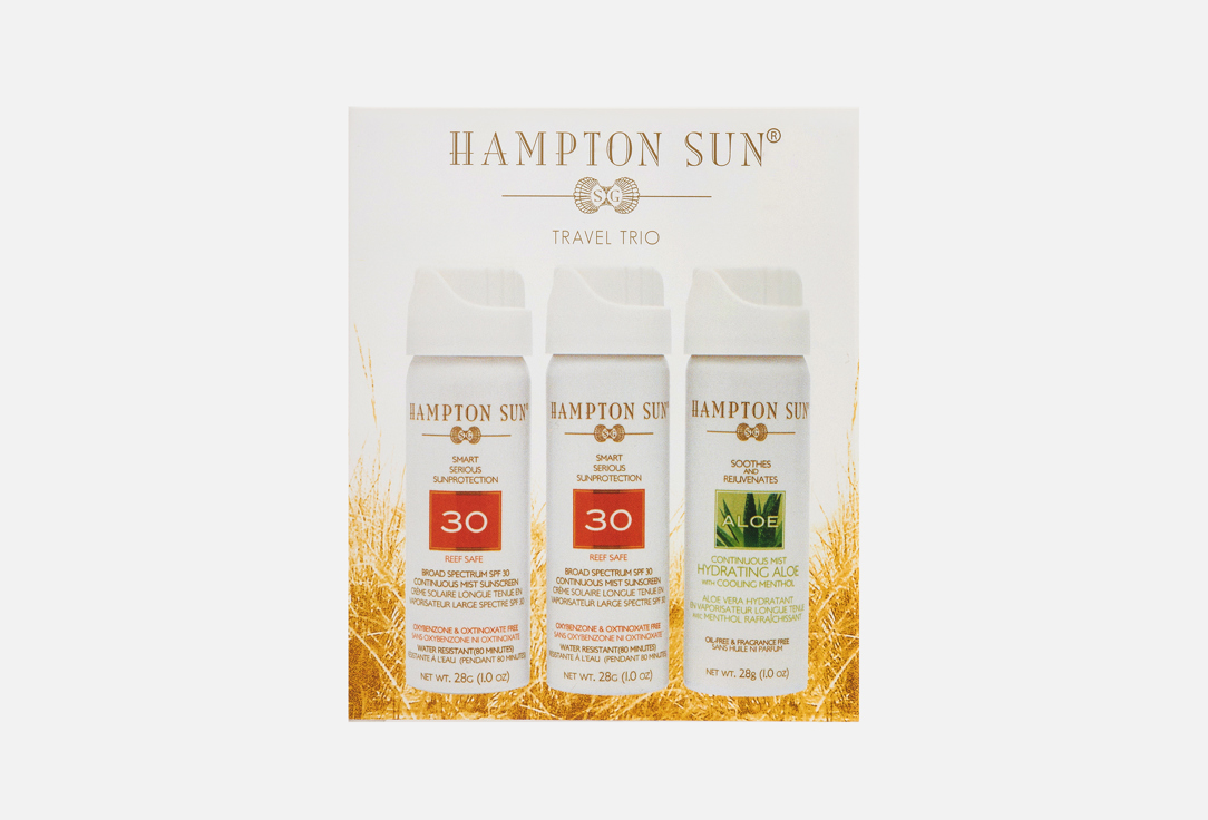 Hampton Sun Sunscreen Mist Kit Travel Trio 3 pcs Hampton Sun Sunscreen Mist Kit Travel Trio