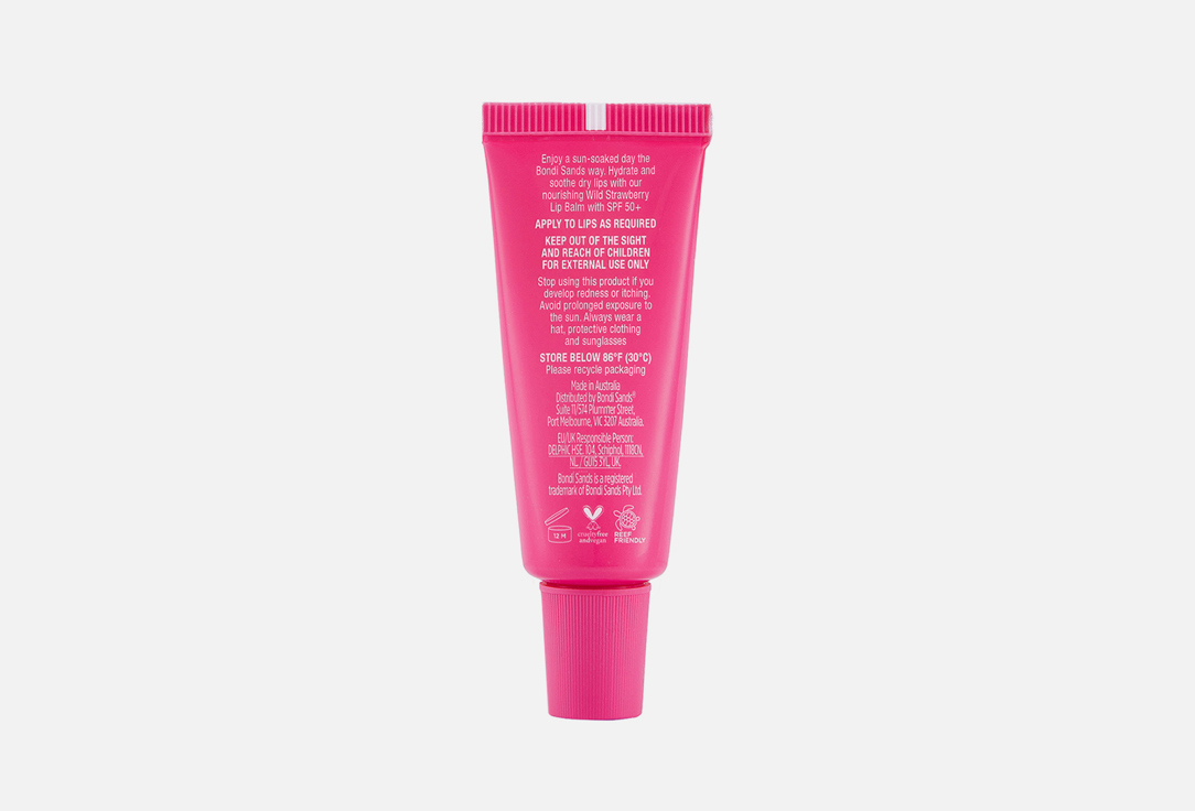 Bondi Sands Nourishing Lip Balm SPF 50+ Sunscreen Lip Care Strawberry 10 g Bondi Sands Nourishing Lip Balm SPF 50+ Sunscreen Lip Care
