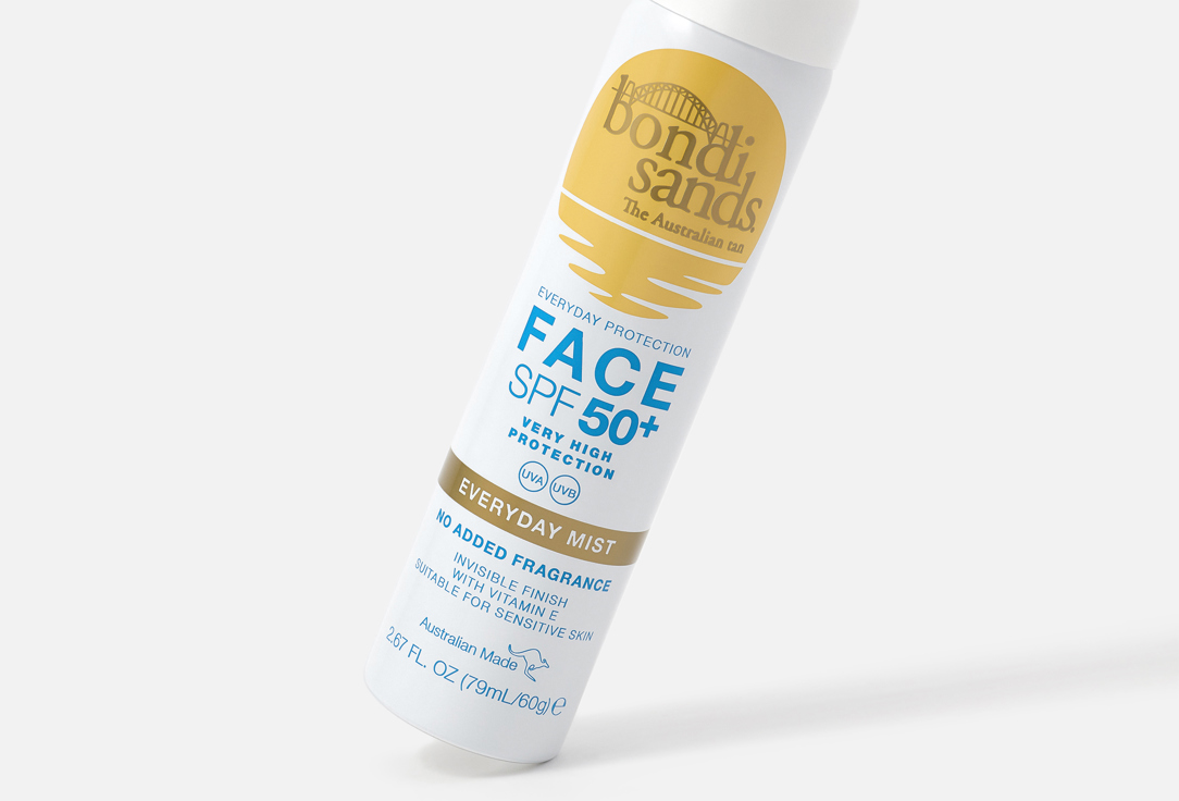 Bondi Sands Sunscreen Face Mist SPF50+ Fragrance Free Face Mist 60 g Bondi Sands Sunscreen Face Mist SPF50+ Fragrance Free Face Mist